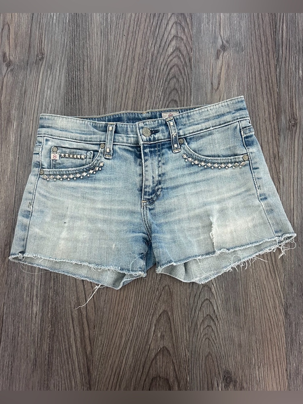AG Adriano Goldschmied Daisy stretch denim shorts size 25